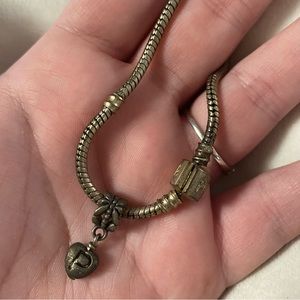 Pandora| bracelet with initial engraved